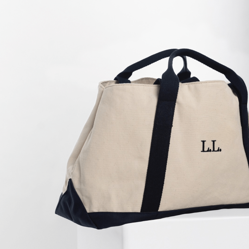 Tote Bag "NAVY" babyblue - OOAK BAGS