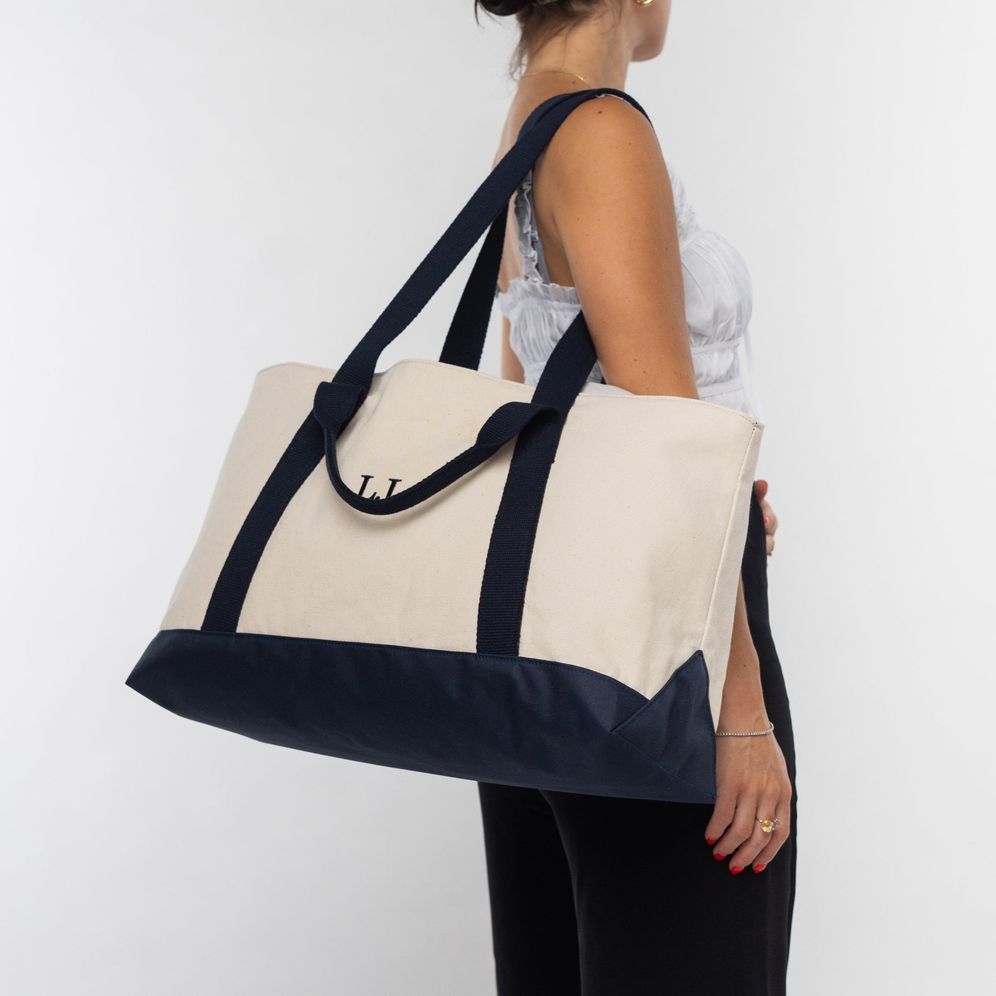 Tote Bag "NAVY" babypink - OOAK BAGS