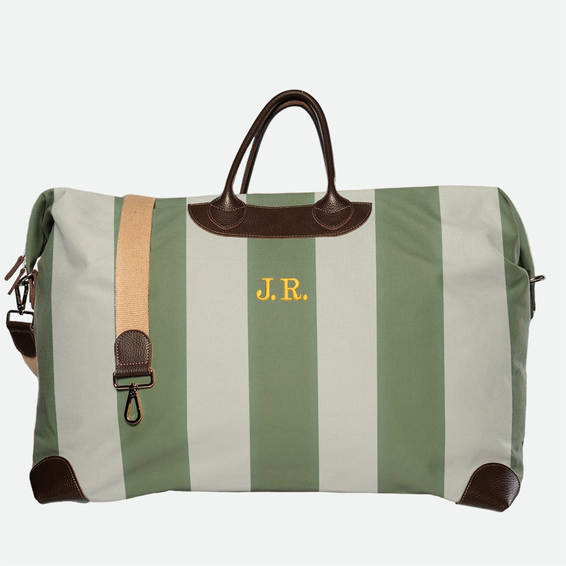 Weekender Large 55 "STRIPE green" - OOAK BAGS